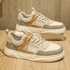 男鞋2025夏季网面透气休闲鞋男士时尚覆古板鞋潮鞋运动百搭鞋子男