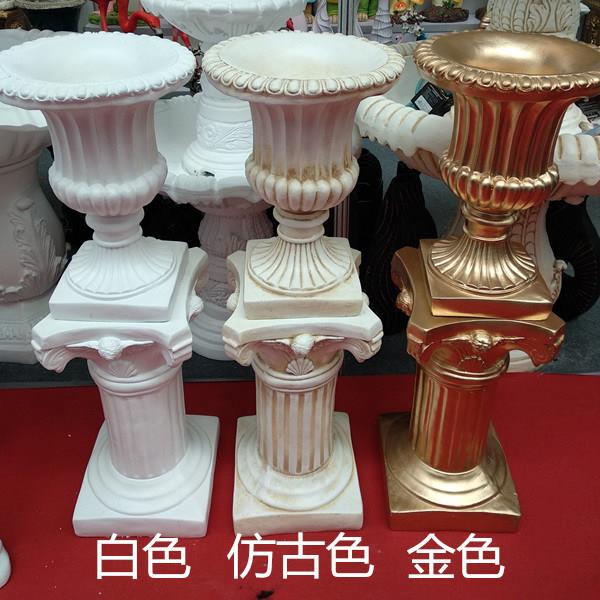 婚庆用品玻璃纤维罗马柱花盆欧式柱子舞台路引摆件婚礼照相馆摄影