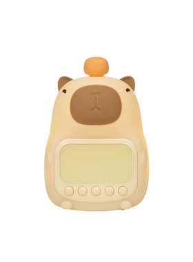 爆款卡皮巴拉硅胶闹钟小夜灯可充电调光水豚鼠拍拍灯LEDl