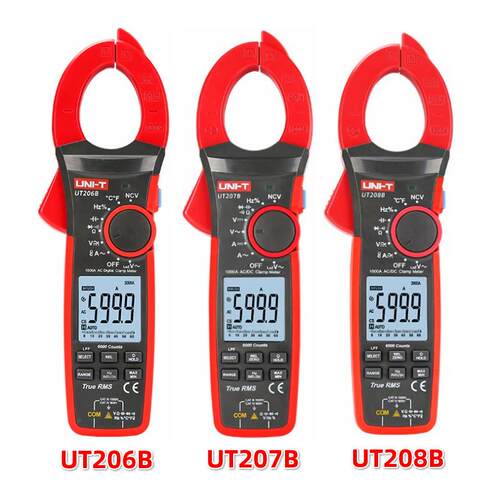 优利德1000A大电流UT206B/UT207B/UT208B真有效值浪涌电流钳形表