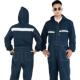 正品 防尘服防殖溅水帽喷漆维 养连身工作服男女通色用藏青连中长版