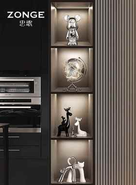 酒柜装饰品摆件轻奢高档暴力熊家居客厅电视柜玄关陶瓷2025展示柜