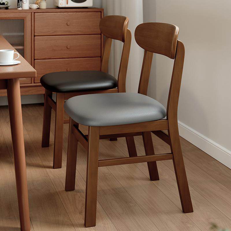 实木椅子餐椅家用餐桌椅简约软包靠背椅复古中式茶桌椅休闲椅凳子