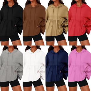 Womens Oversized Hoodies Sweatshirts Casual Lantern Long