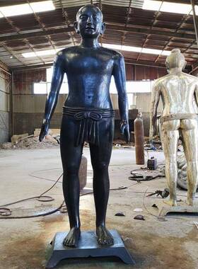 铸铜针灸穴位人物雕塑中医养生经络铜人迎宾模型仿铜摆件