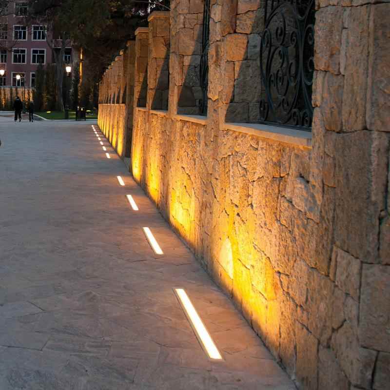 户外埋地洗墙灯条形led地灯地槽灯嵌入式户外灯长条24v地埋灯现货