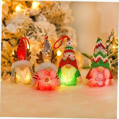 Christmas decorations Glow elf faceless old man antler doll