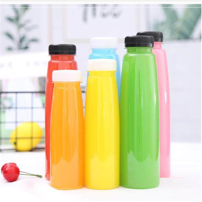 打包果汁瓶牛奶瓶塑料瓶外卖果汁杯一次性瓶子带盖外带小号饮料瓶