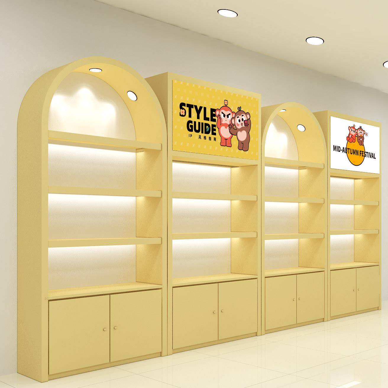 化妆品烤漆展示柜美容院理发美甲店货架子简约烤漆护肤品样品展柜