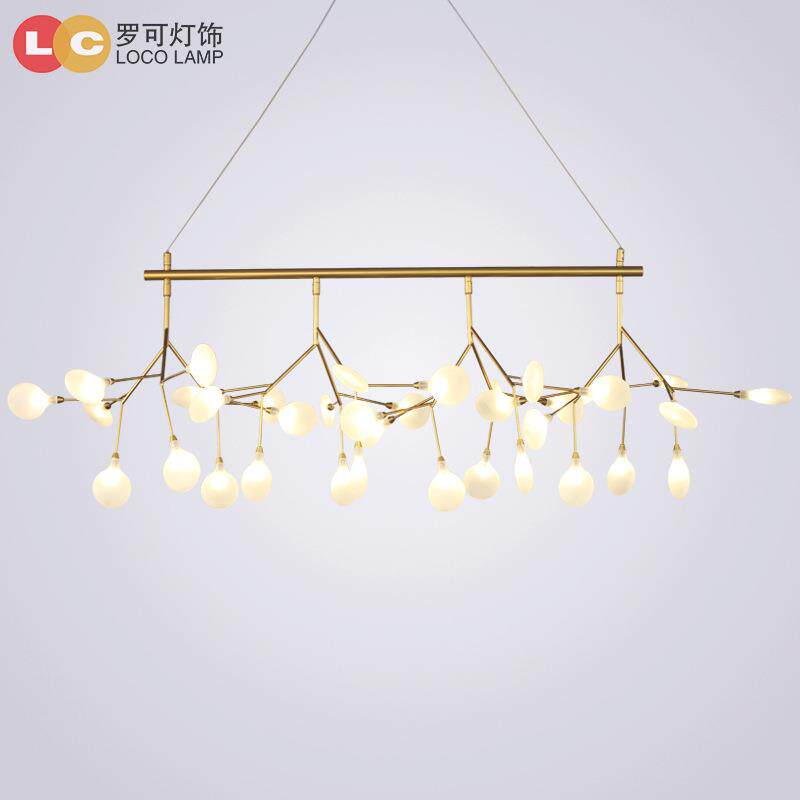 北欧萤火虫吊灯客厅餐厅灯具树枝家用简约卧室复古风极简极简风