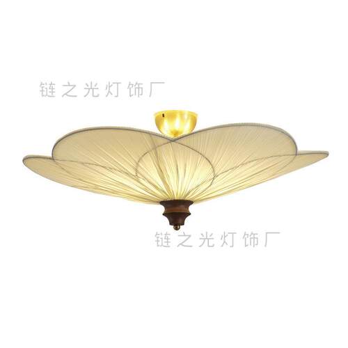 法式中古南洋风卧室梅花吸顶灯实木美式复古客厅衣帽间中山灯具