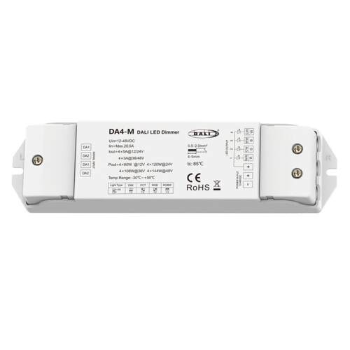 DALI4路恒压LED调光器 单地址DT6调光DT8-TC⾊温DT8-RGB DT8-RGBW