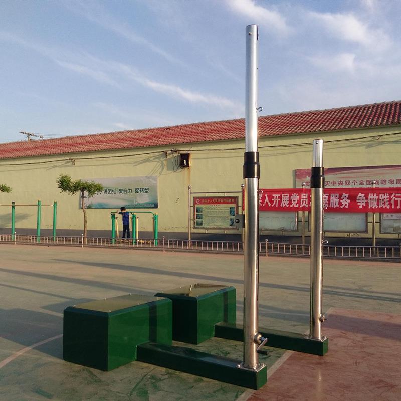厂家直供不锈钢气排球柱高档配粗加大涡轮箱体比赛用排球架