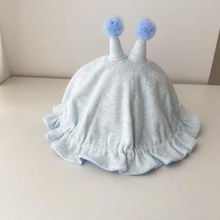 宝宝帽婴儿小月龄帽子女宝春秋新款秋季一岁冬公主风0一月无骨