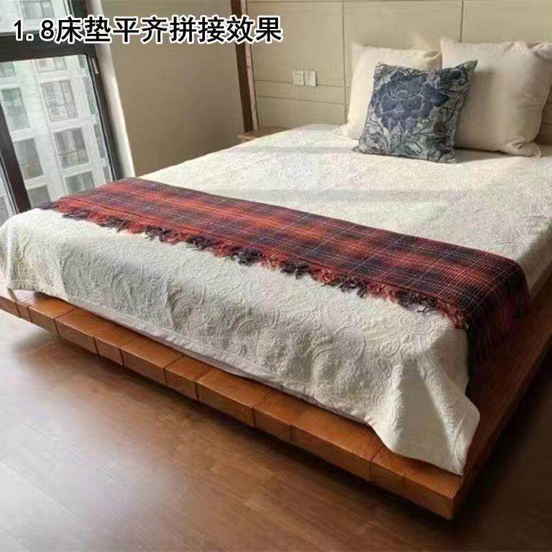 榻榻米落地实木床满铺松木民宿主卧单人床地台简易床架榻