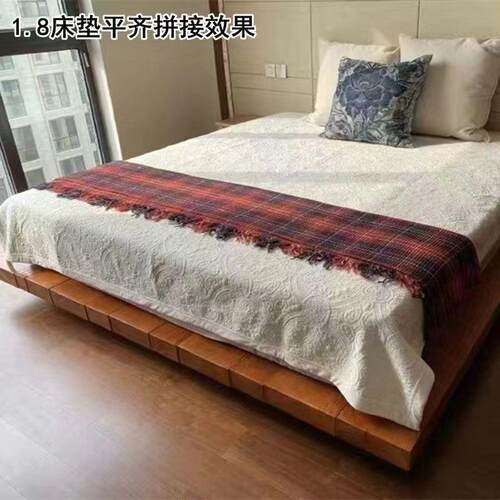 榻榻米落地实木床满铺松木民宿主卧单人床地台简易床架榻