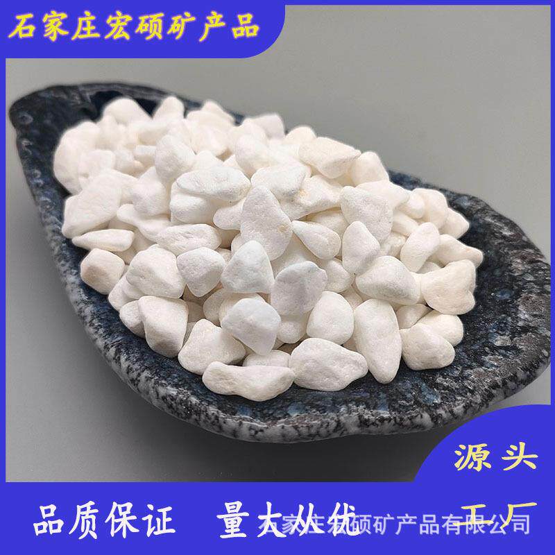 白石子庭院景观蛋白石 盆栽铺面碎石 园林装饰用白色石头量大优惠