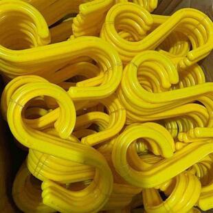 大号加粗电缆挂钩S形挂钩s弯钩工地脚手架电缆线黄色塑料加厚s钩