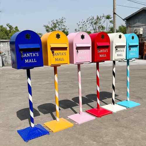 墙复古铁艺信箱室外信箱挂邮箱心语信意箱见箱投建议信报箱落地摆