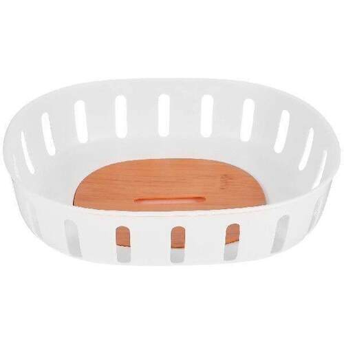 Double Layer Drainer Basket Snack Storage Fruit Bowl Hollow