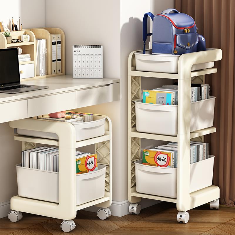 5A1优勤书可置物架移动小推车F77679MT落地多层桌下书本收纳Y桌包
