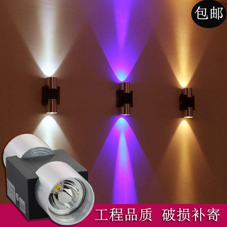 LED灯七彩变色KTV双壁灯楼梯走廊过道酒吧创意背景墙装饰灯包邮