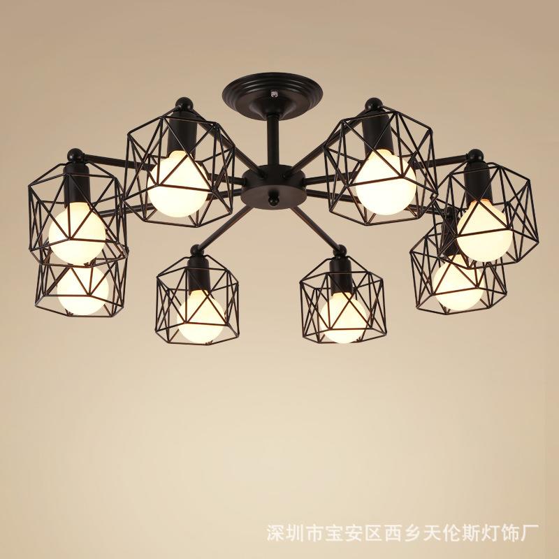 现代简约吸顶灯客厅装修led房间灯卧室个性创意铁艺新款灯具