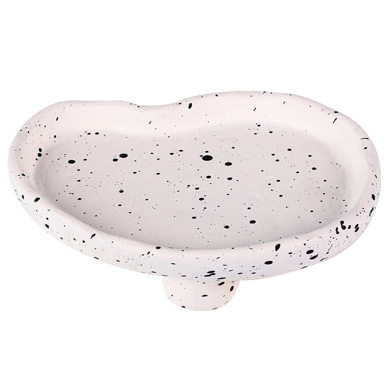 创意北欧简约豆豆三脚托盘ins风家居装饰玄关香薰饰品收纳盘摆件