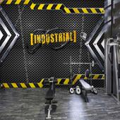 3D铁皮金属墙纸工业风健身房俱乐部会所酒吧装 修背景壁纸墙布工装