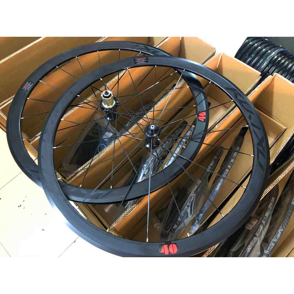 rujixu700C破风条40mm反光标碳纤维管花鼓公路自行车轮组V/C刹