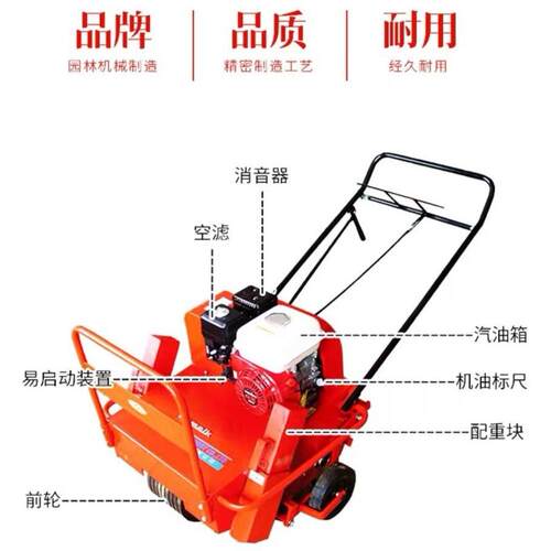 草皮打洞机自走汽油草坪养护打孔机强力运转园林草地钻孔机