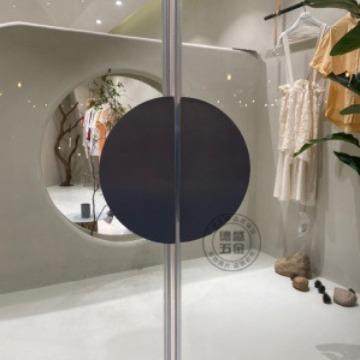 玻璃门拉手酒店大门拉手现代简约实木包厢门拉手黑白色拉手轻奢