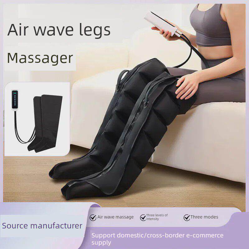 空气波腿罩空气橡皮擦便携式跨界膝盖大小腿部按摩器空气压力电动