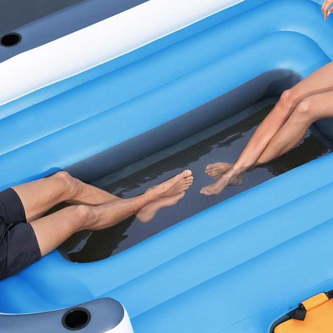 Bestway43105超大型水上浮排浮床海洋乐园躺椅漂浮休息浮船浮岛