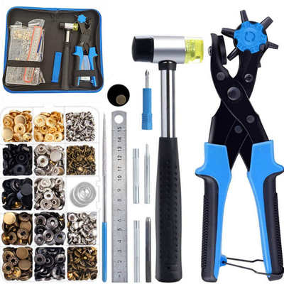 供  340套四合扣+铆钉含工具组合套装金属纽扣工具包