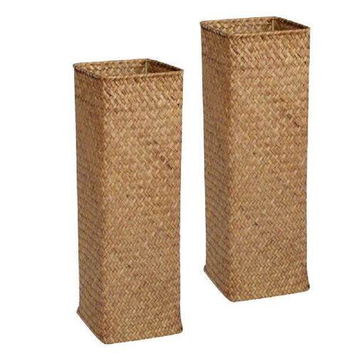 2 Pcs Vintage Vase Woven Plant Pot Pots for Plants Basket