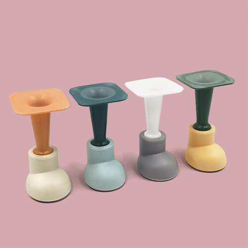Round Toe Shoe-Shaped Door Stopper, Home Use Silicone Anti-C
