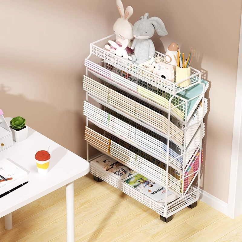 铁艺桌边书架书立儿童书本侧边收纳盒桌面可移动学习桌边置物架高,收纳整理,书桌收纳置物架,淘宝优惠券,粉丝福利购,淘宝优惠卷