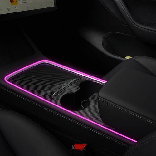 model3modelY氛围灯手机app控制中控灯带七彩LED改装配件