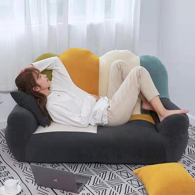 小懒人沙发可可睡单人户型阳台卧室小闲沙发迷你双躺人阅读休2482