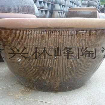 鱼缸器30 容量0荷花缸盆斤陶瓷瓷 林峰陶水水缸 造景瓦缸大粗陶