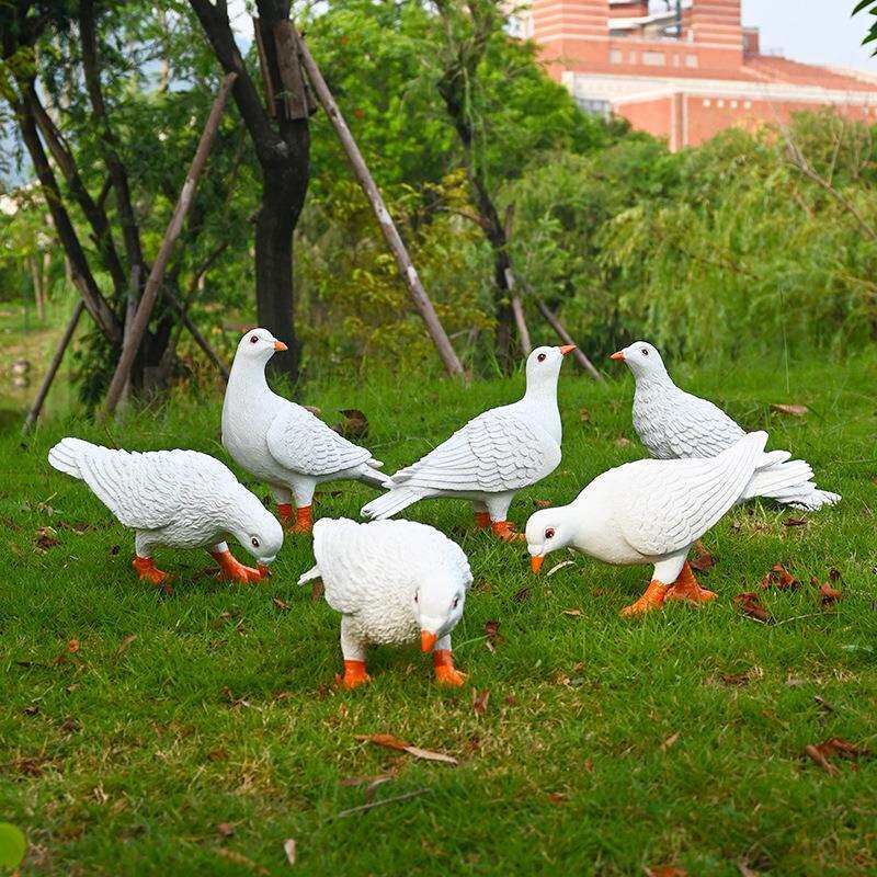 仿真鸽子户外摆件别墅小区院子造景布置庭院花园景区公园雕塑装饰