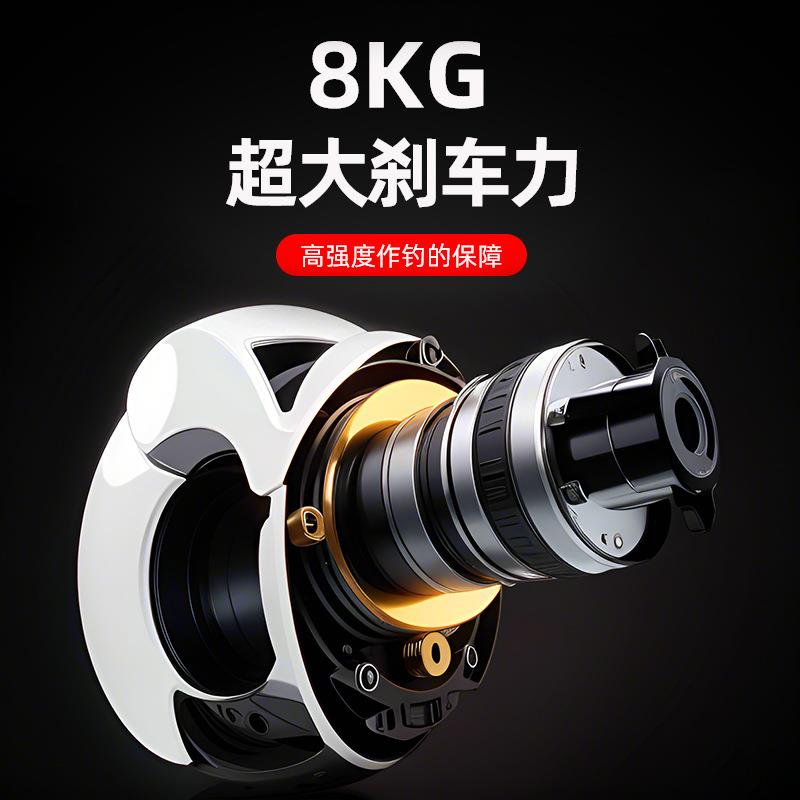 新款直销跨境金属渔轮海竿远投路亚轮渔线轮鱼具渔轮珍珠白小白泛