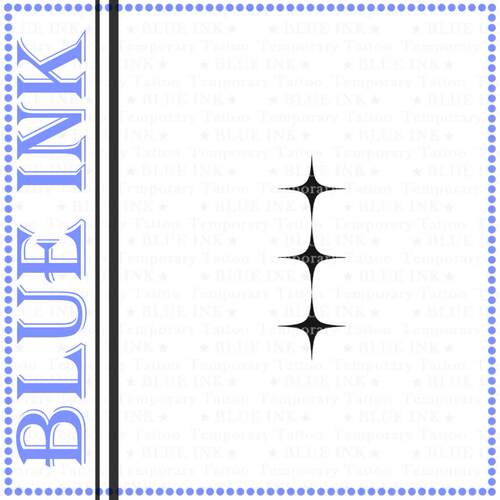 BLUEINK晚安贴】103三颗星无水逼真不反光防水持久自由创作纹身贴
