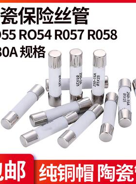 陶瓷管保险丝R055 R0575*206*30 250伏保险管端子0.5a 1a 2a 3a6a