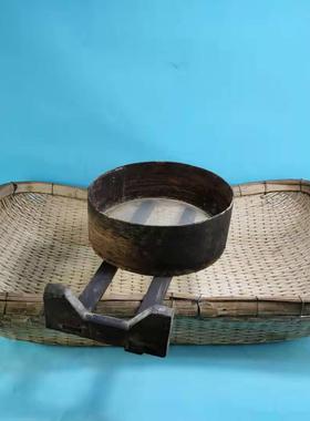 红色文化怀旧收藏老物件木筛子老式箩筛笸箩筛面粉老工具民俗杂项