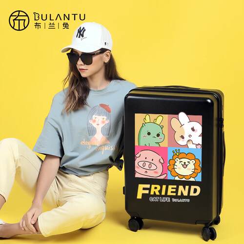 高档布兰兔儿童李箱女2箱4密码拉箱网红in杆s学生旅行小型20寸行