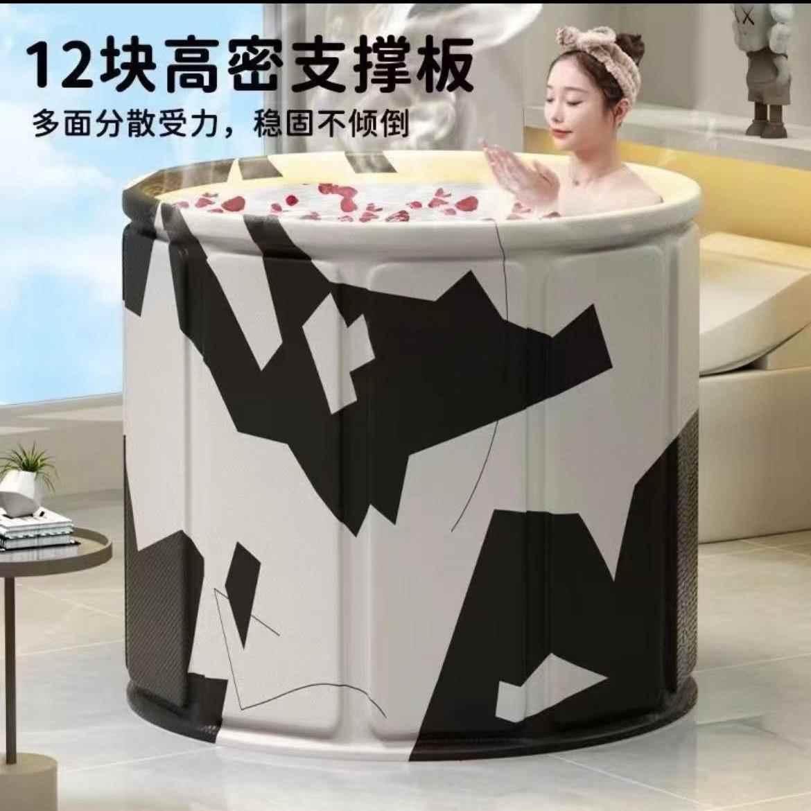 成新叠款MB001折速开木板浴桶人桶儿童泡澡保温沐浴桶