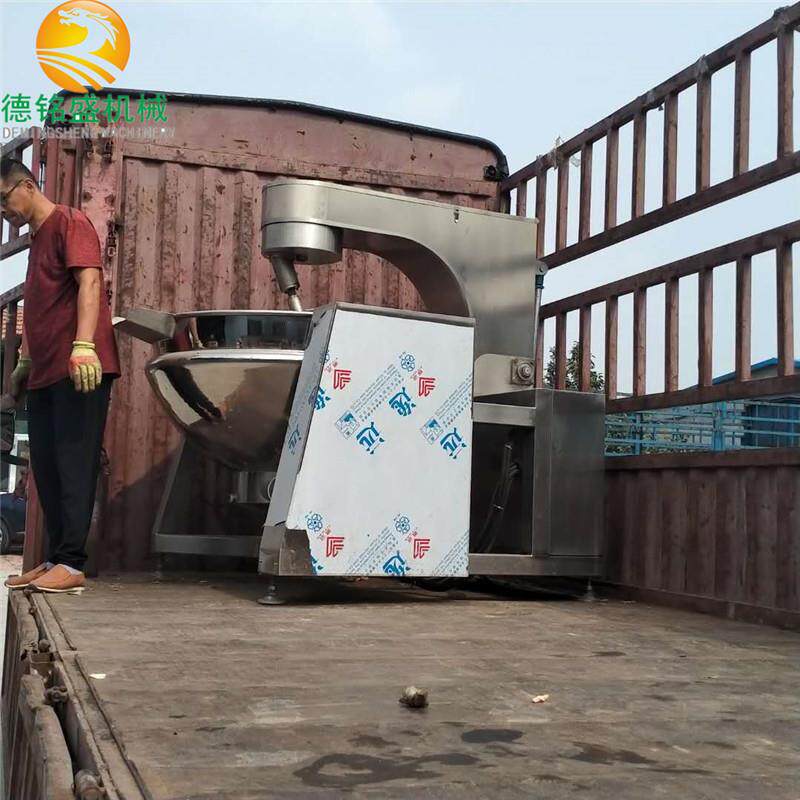 发货实拍广西柳州螺蛳粉酱料炒料机 带搅拌自动出料 电加热炒锅