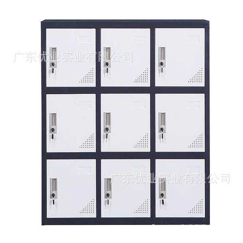 厂家直供IC卡感应学校员工存包柜泳池寄存柜9格感应柜工厂